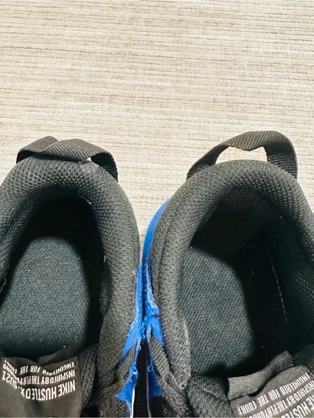 Nike Team Hustle D 10 GS Black Game Royal Blue Youth Sz 5.5Y EUR 38 CW6735-010
